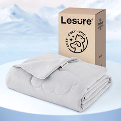 Lesure Premium Cooling Blankets for Large Dogs - Washable Dog Cooling Throw Blanket with Q-MAX>0.4，Durable Self Cooling Pet Mat for Cat Soft Cooling Summer Blanket for Hot Weather Grey 40x50