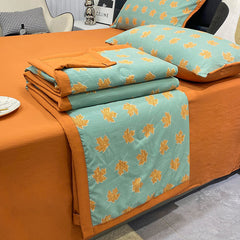 Summer Cooling Quilt Set - Washable Cotton Linen