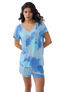 Joyaria Women's Cooling Bamboo Viscose Pajamas Set Short Sleeve V neck | Moisture Wicking, Stay Cool, Lightweight Feel, Pjs for Hot Sleepers
