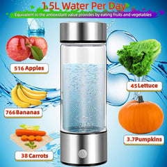 Hydrogen Water Cup - Senior-Friendly One-Button Tech - Healthy hydrogen-infused water is ready in 3 minutes.