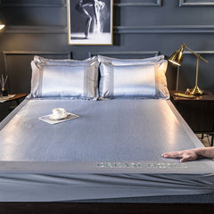 Ice Silk Cooling Bed Mat Set – Stay Cool Through Hot Nights (3-Piece, 8 Colors)