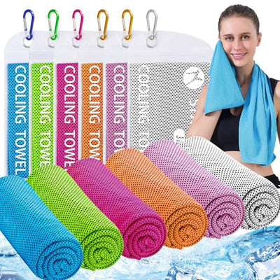 6 Pack Cooling Towels for Neck and Face 40