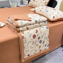 Summer Cooling Quilt Set - Washable Cotton Linen