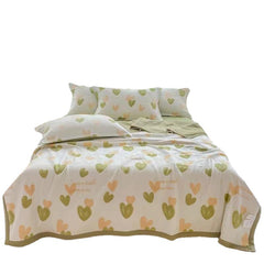 Summer Cooling Quilt Set - Washable Cotton Linen